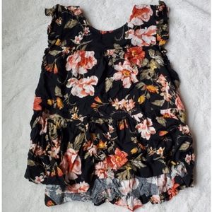 NWOT American Eagle Ruffle Sleeve Floral Blouse